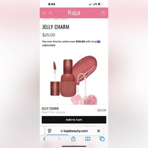 Kaja Jelly Charm Lip & Blush Stain. Peach Fuzz. NIB
